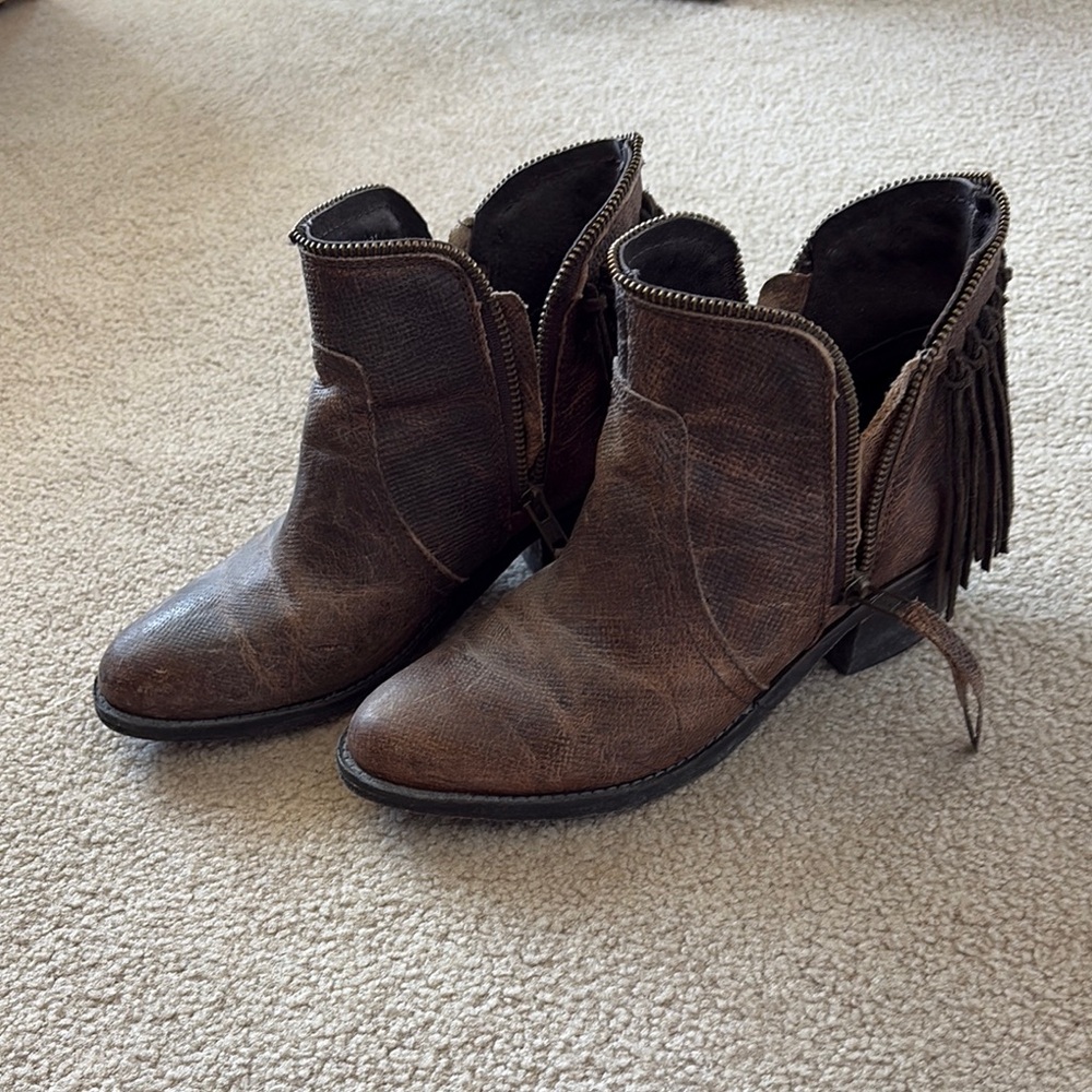 Brown Leather Ankle Boots